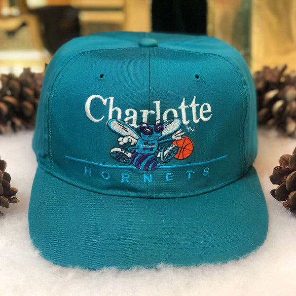 Vintage NBA Charlotte Hornets Twins Enterprise Bar Line Snapback Hat