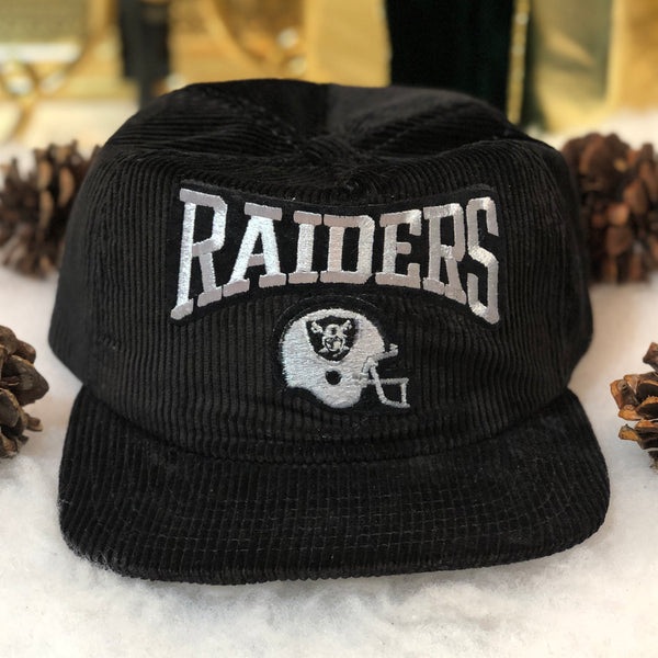 Vintage NFL Los Angeles Raiders New Era Corduroy Snapback Hat