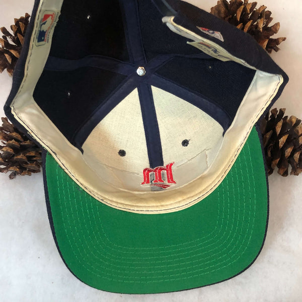 Vintage MLB Minnesota Twins The Game Split Bar Wool Snapback Hat