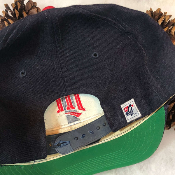 Vintage MLB Minnesota Twins The Game Split Bar Wool Snapback Hat