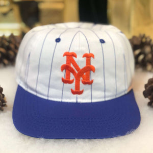Vintage MLB New York Mets Box Seat Pinstripe Twill Snapback Hat
