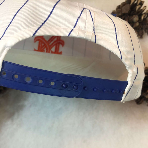 Vintage MLB New York Mets Box Seat Pinstripe Twill Snapback Hat