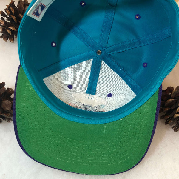 Vintage NBA Charlotte Hornets Logo 7 Twill Snapback Hat
