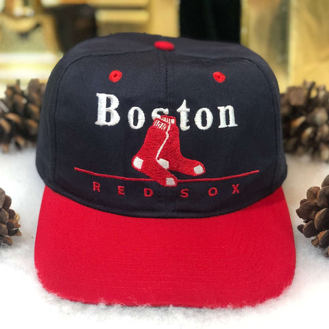 Vintage MLB Boston Red Sox Twins Enterprise Bar Line Snapback Hat
