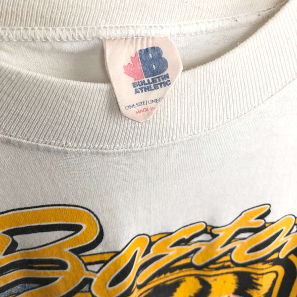 Vintage 1992 NHL Boston Bruins Bulletin Athletic All Over Print T-Shirt (XL)