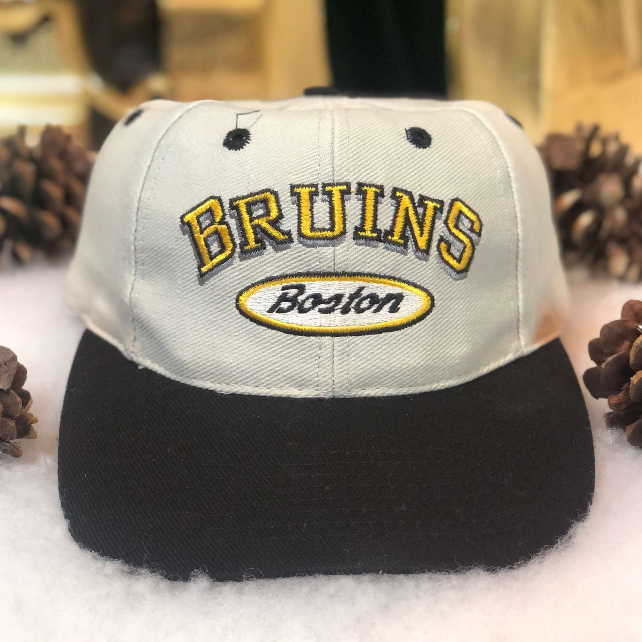Vintage NHL Boston Bruins Logo Athletic Snapback Hat
