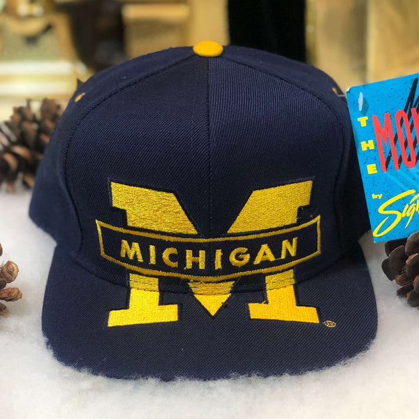 Vintage Deadstock NWT NCAA Michigan Wolverines Monster Signatures Snapback Hat