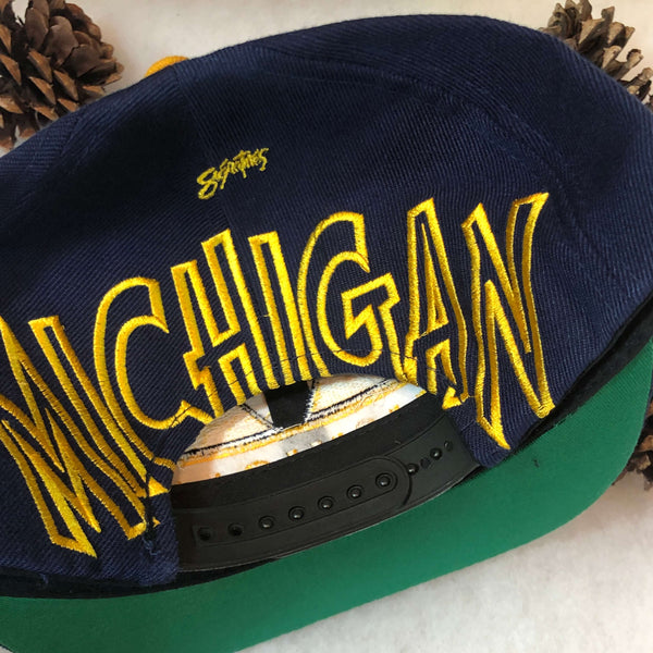 Vintage Deadstock NWT NCAA Michigan Wolverines Monster Signatures Snapback Hat