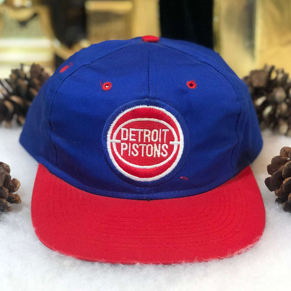 Vintage Deadstock NWOT NBA Detroit Pistons AJD Twill Snapback Hat