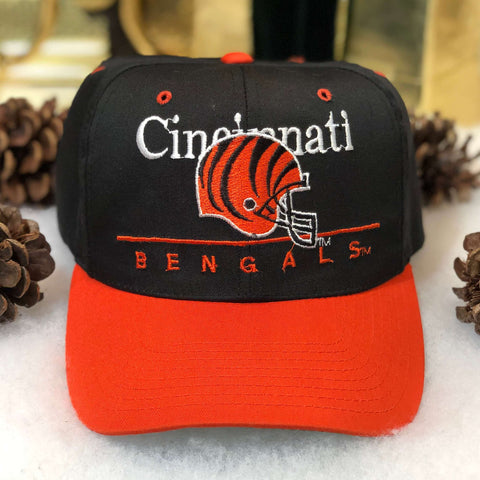 Vintage NFL Cincinnati Bengals Twins Enterprise Bar Line Twill Snapback Hat