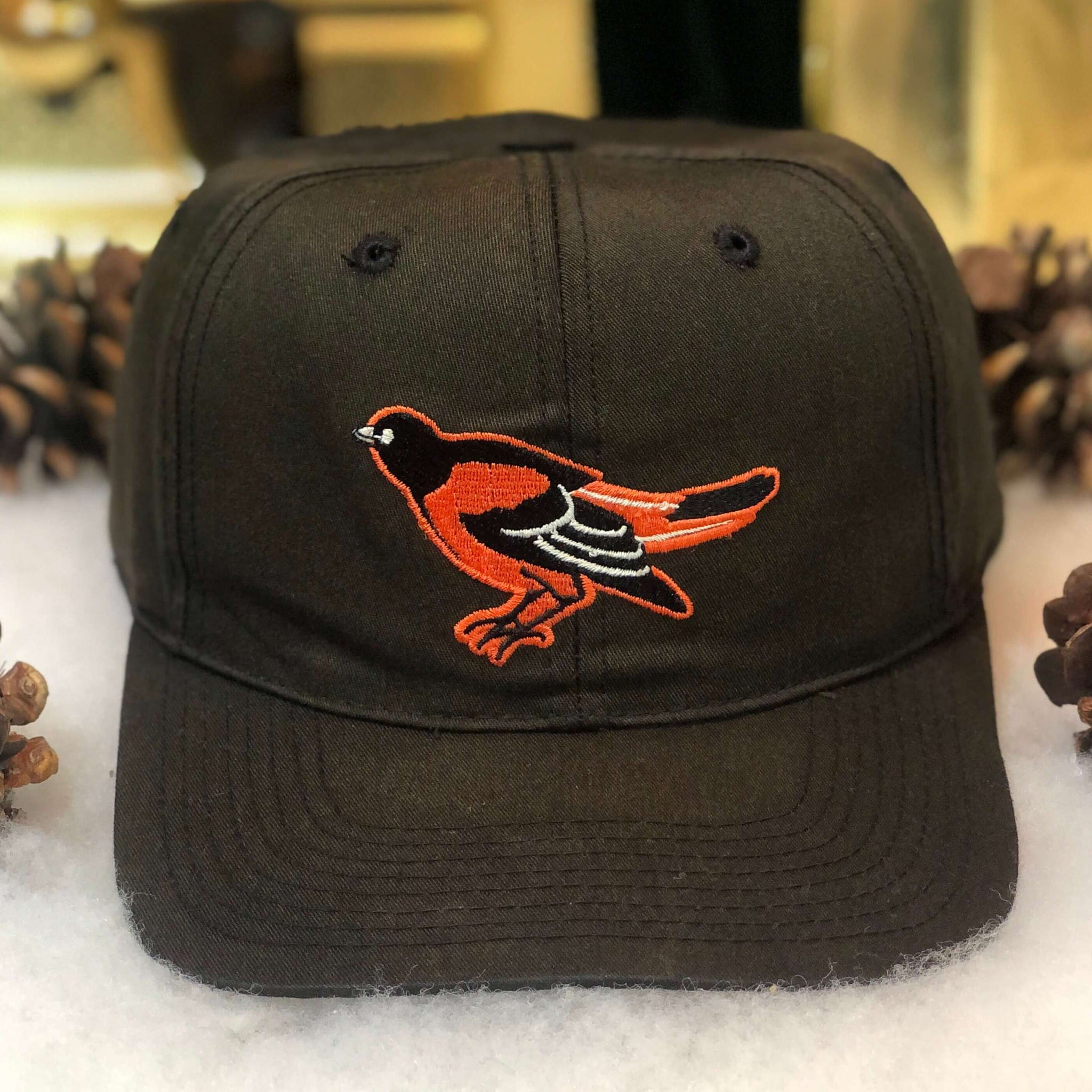 Vintage MLB Baltimore Orioles Signatures Twill Snapback Hat