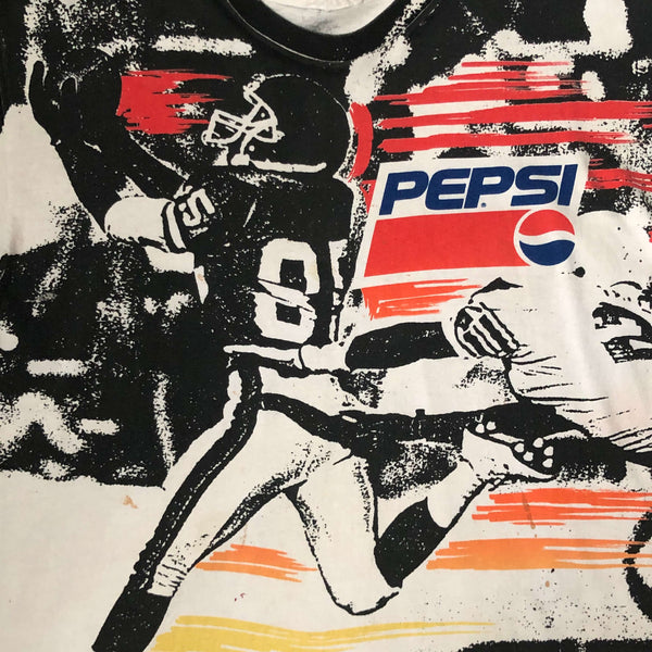 Vintage NFL Pepsi CBS Sports All Over Print T-Shirt