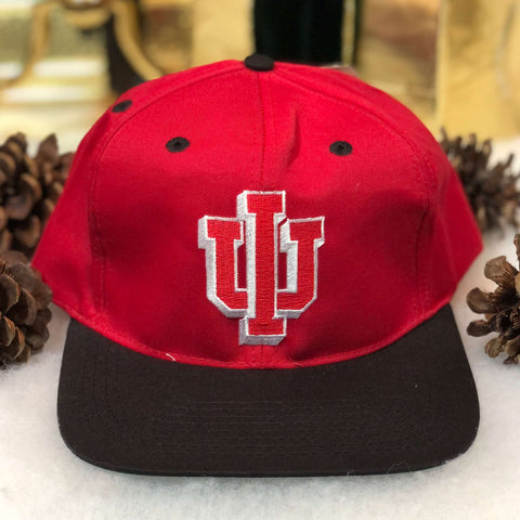 Vintage Deadstock NWT NCAA Indiana Hoosiers Front Row Sports Twill Snapback Hat