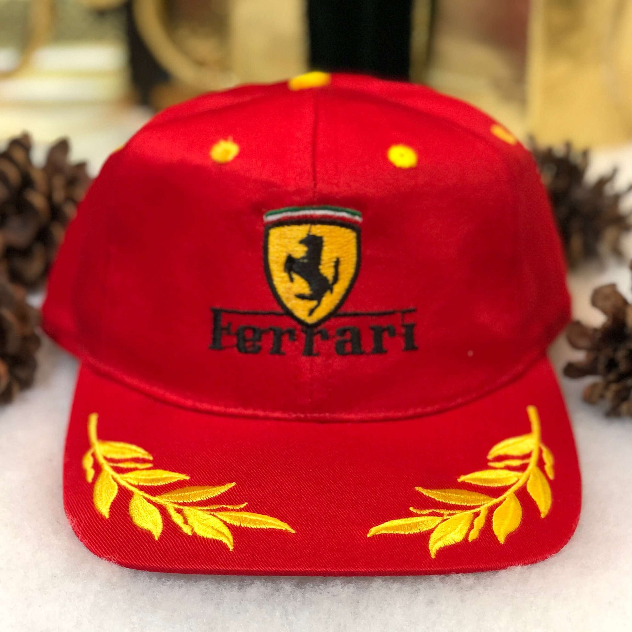 Vintage Ferrari Racing Twill Strapback Hat