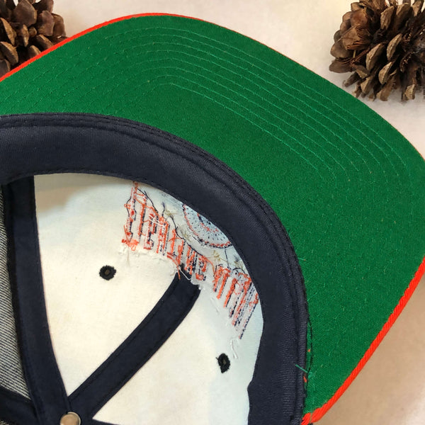 Vintage NCAA Illinois Fighting Illini Starter Denim Snapback Hat