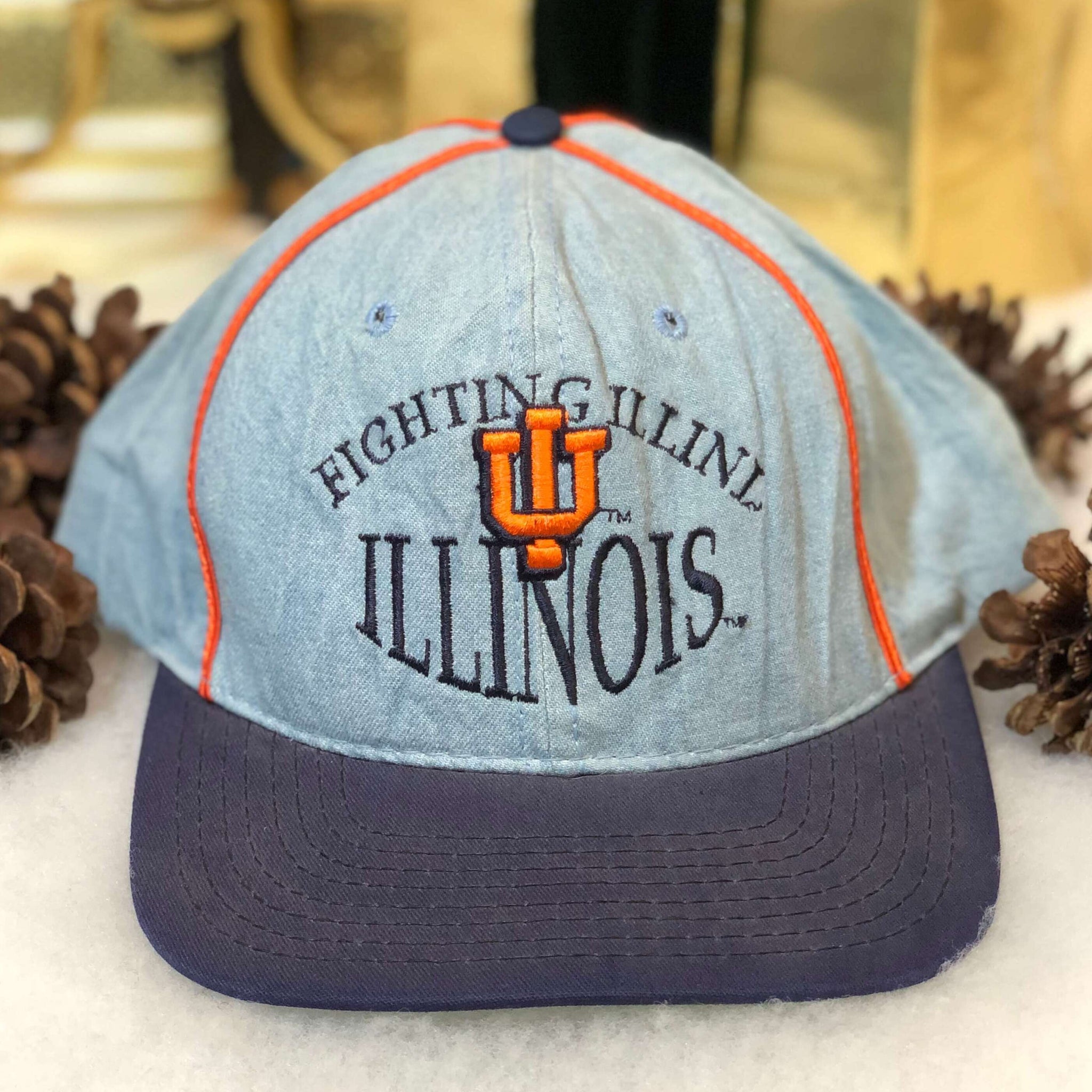 Vintage NCAA Illinois Fighting Illini The Game Nylon Snapback Hat