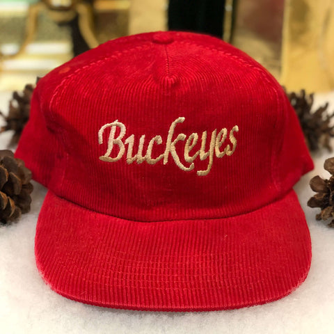 Vintage NCAA Ohio State Buckeyes Speedway Corduroy Snapback Hat