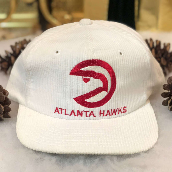 Vintage Deadstock NWOT NBA Atlanta Hawks Twins Enterprise Corduroy Snapback Hat