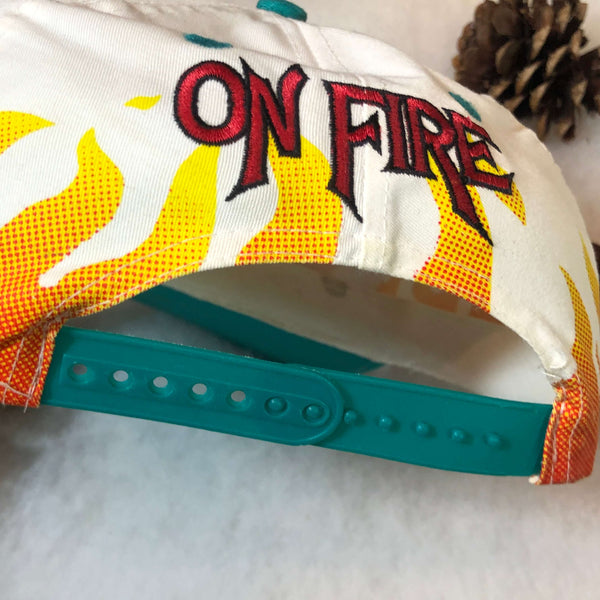 Vintage NFL Miami Dolphins On Fire Snapback Hat