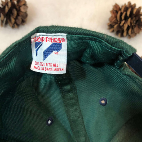 Vintage Forest Green Navy Blank Toppers Snapback Hat