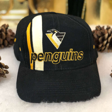 Vintage NHL Pittsburgh Penguins Logo Athletic Strapback Hat