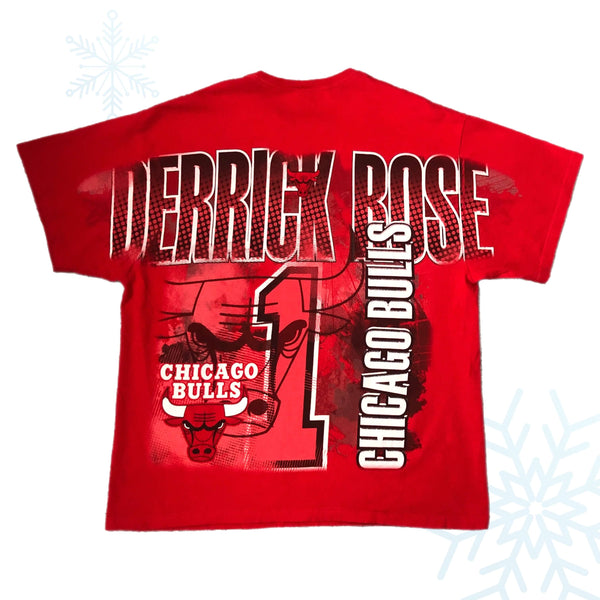NBA Chicago Bulls Derrick Rose All Over Print T-Shirt (XL)