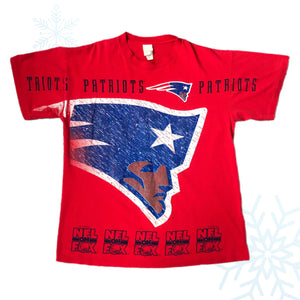 Vintage 1996 NFL On FOX New England Patriots T-Shirt (L)