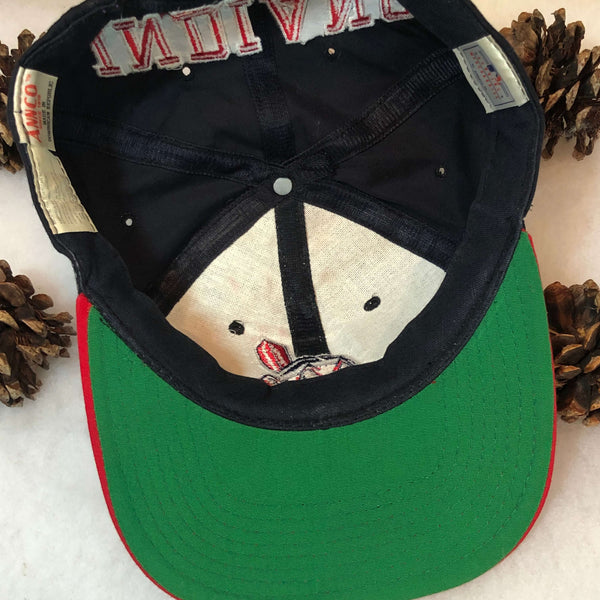 Vintage MLB Cleveland Indians Annco Blockhead Twill Snapback Hat