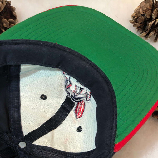 Vintage MLB Cleveland Indians Annco Blockhead Twill Snapback Hat