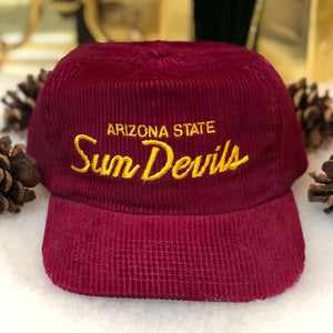 Vintage NCAA Arizona State Sun Devils Sports Specialties Script Corduroy Strapback Hat