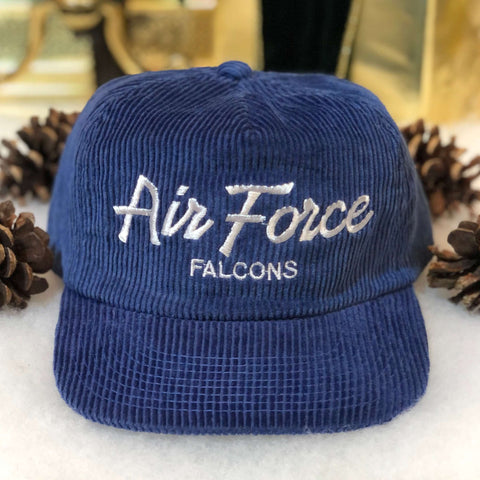 Vintage NCAA Air Force Falcons Sports Specialties Script Corduroy Strapback Hat