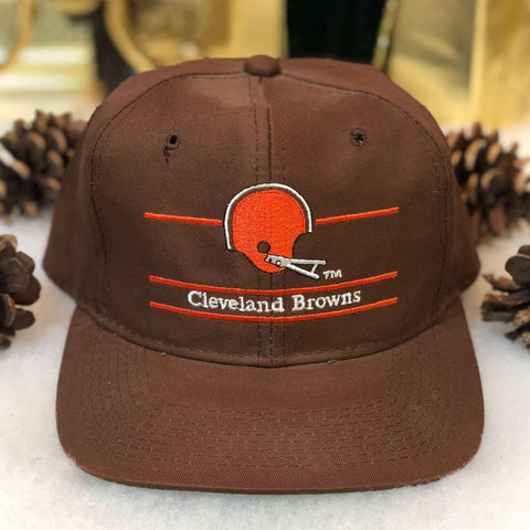 Vintage Deadstock NWOT NFL Cleveland Browns Annco Split Bar Twill Snapback Hat