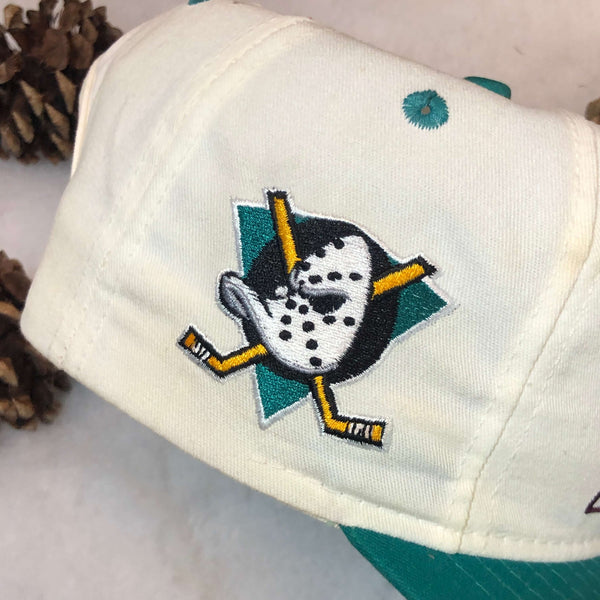 Vintage NHL Anaheim Mighty Ducks #1 Apparel Snapback Hat