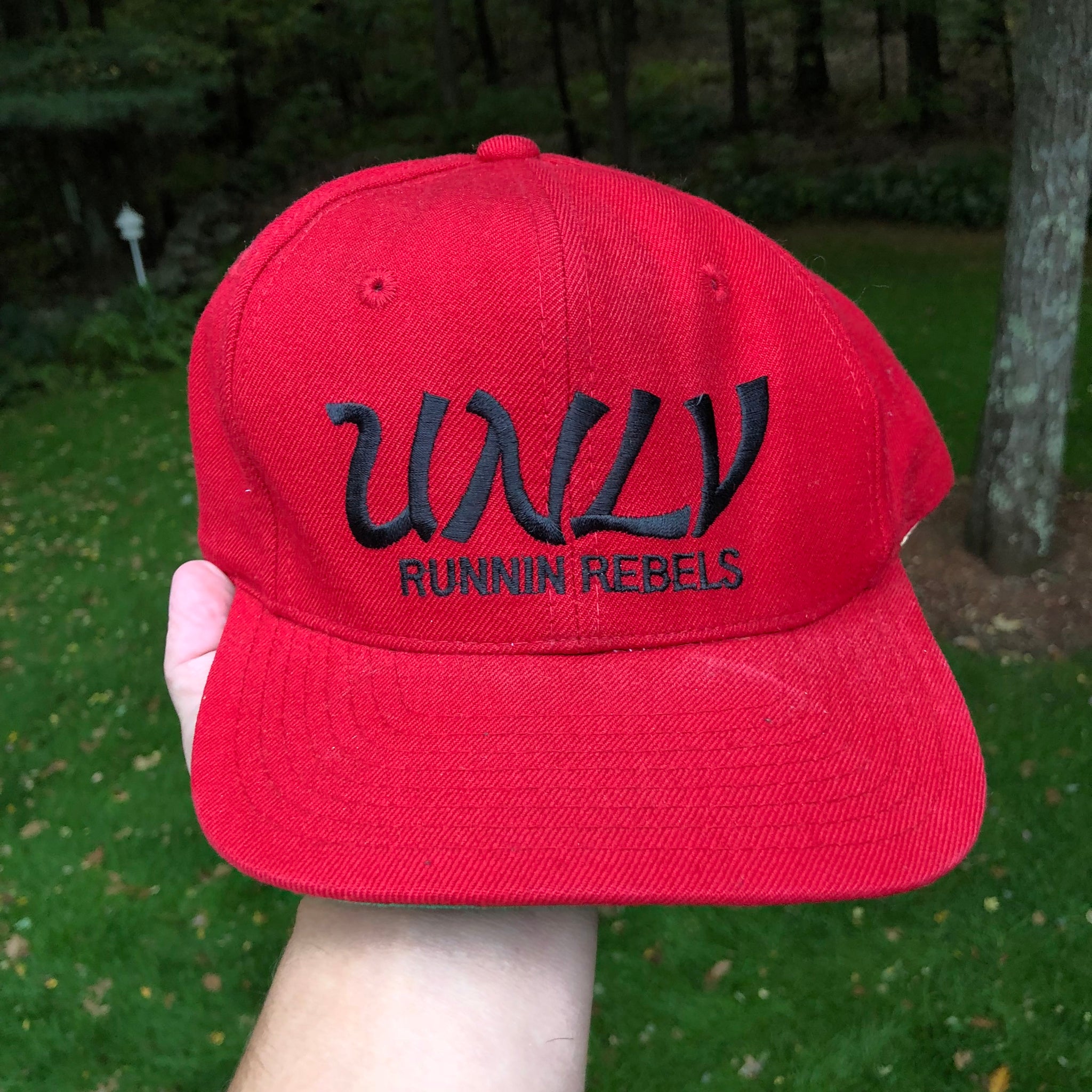 Vintage Twins Enterprise NCAA UNLV Runnin' Rebels Script Snapback Hat