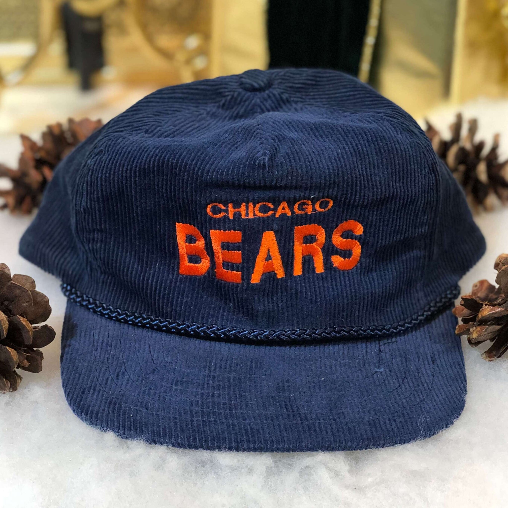 Vintage Deadstock NWOT NFL Chicago Bears AmaPro Corduroy Snapback Hat