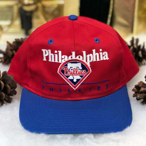 Vintage MLB Philadelphia Phillies Twins Enterprise Bar Line Twill Snapback Hat