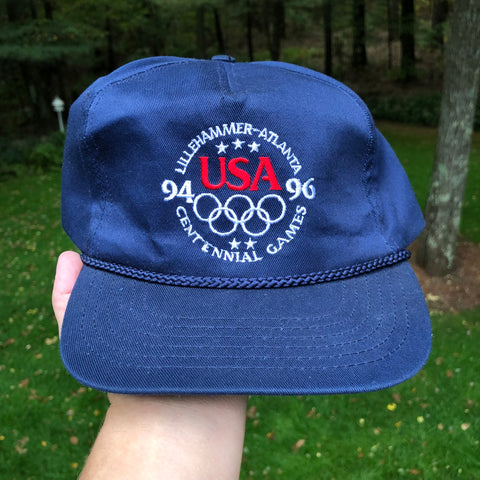 Vintage 1994-1996 Lillehammer-Atlanta Olympics Strapback Hat