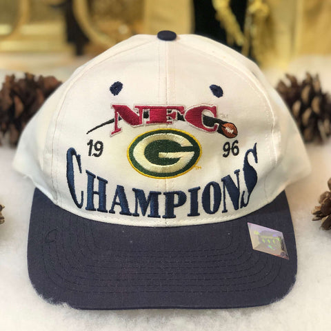 Vintage 1996 NFL NFC Champions Green Bay Packers Logo Athletic Twill Snapback Hat