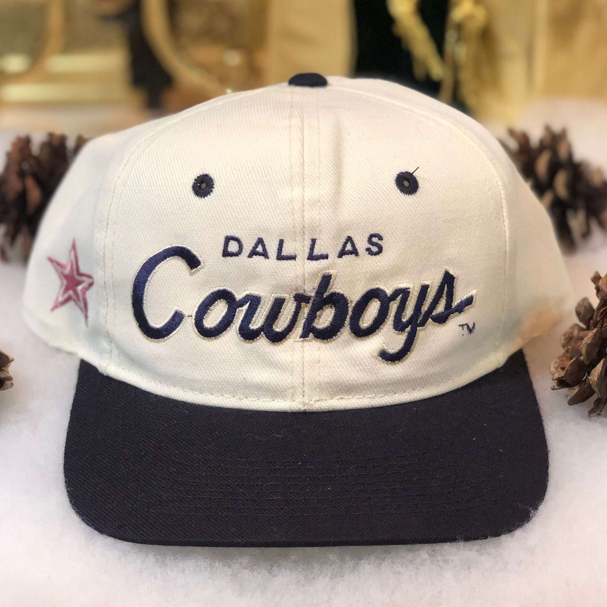 Vintage NFL Dallas Cowboys Sports Specialties Script Wool Snapback Hat