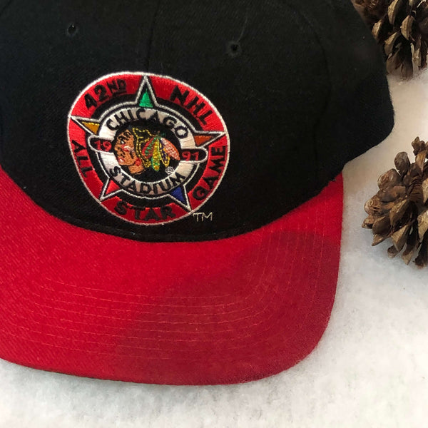 Vintage 1991 NHL All-Star Game Chicago Blackhawks Starter Wool Snapback Hat