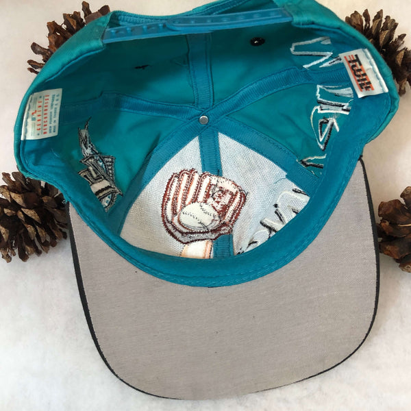 Vintage MLB Florida Marlins Drew Pearson Catch Twill Snapback Hat