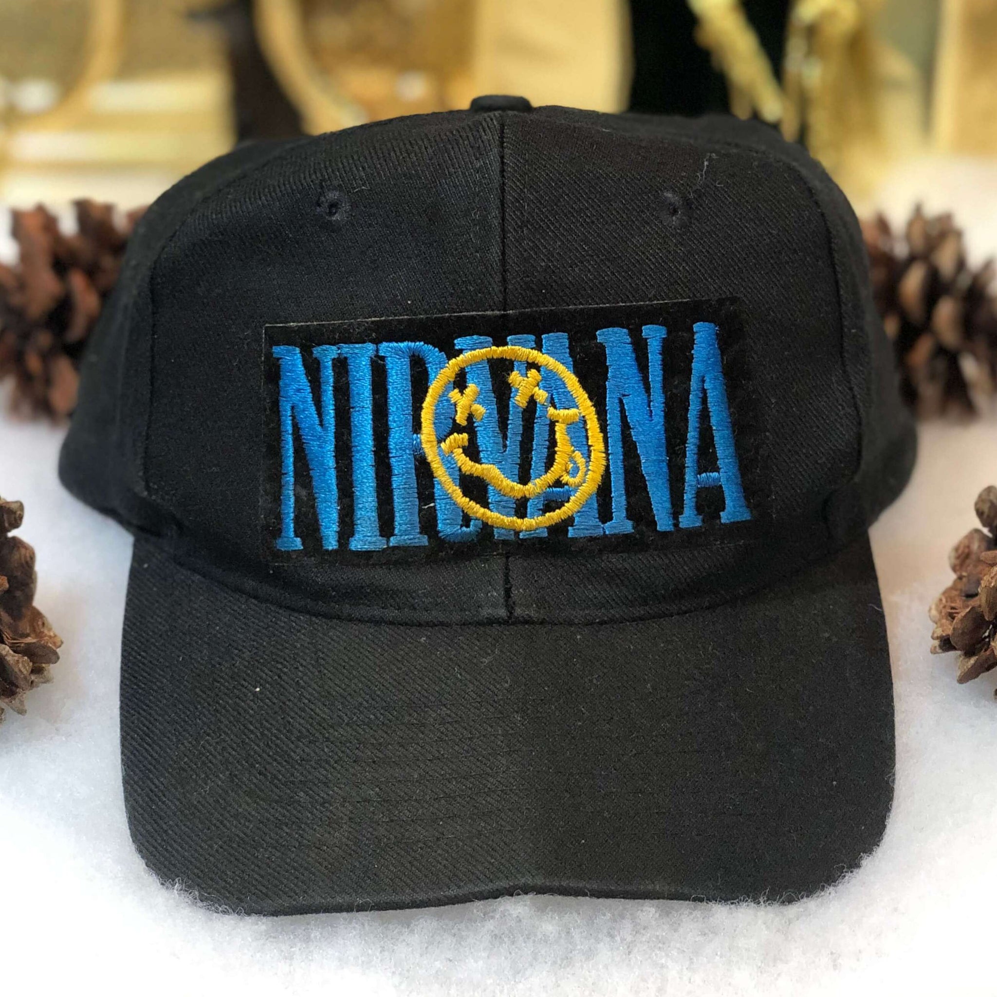 Vintage Nirvana Band Wool Snapback Hat
