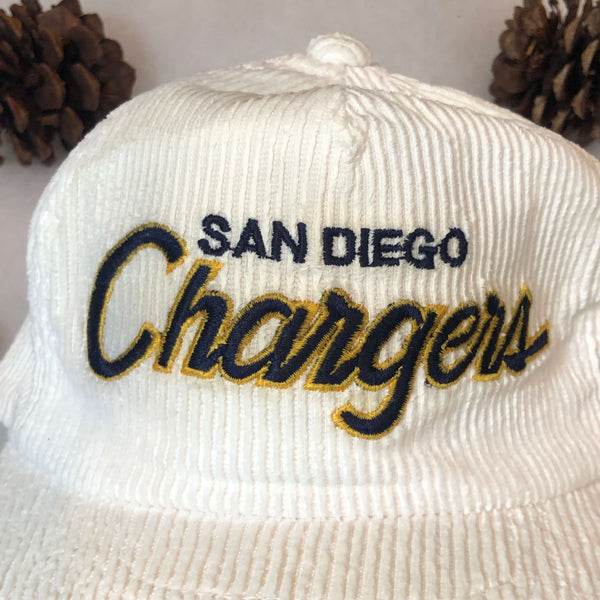 Vintage NFL San Diego Chargers Sports Specialties *YOUTH* Corduroy Script Strapback Hat