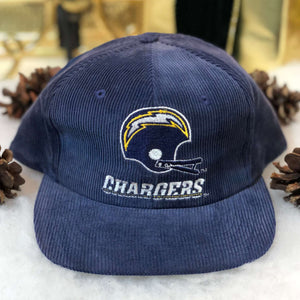Vintage Deadstock NWOT NFL San Diego Chargers Eastport Corduroy Snapback Hat