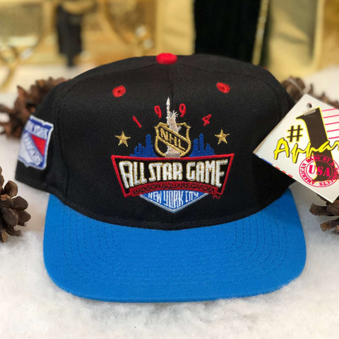Vintage Deadstock NWT 1994 NHL All-Star Game Madison Square Garden New York Rangers #1 Apparel Wool Snapback Hat
