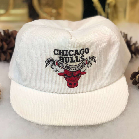 Vintage NBA Chicago Bulls 25th Anniversary Corduroy Snapback Hat