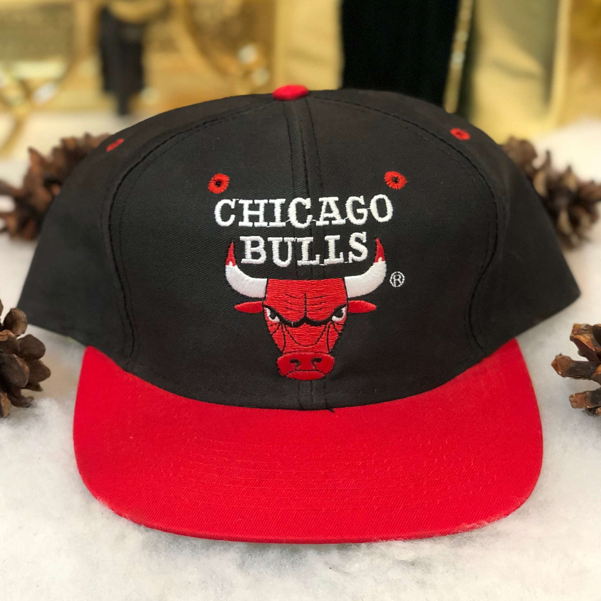 Vintage Deadstock NWOT MLB Chicago Bulls Logo 7 Twill Snapback Hat