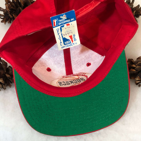 Vintage Deadstock NWT NBA Houston Rockets Twins Enterprise Twill Snapback Hat