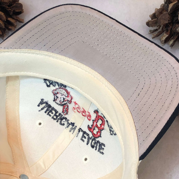 Vintage 1999 MLB Playoffs Indians Red Sox Snapback Hat