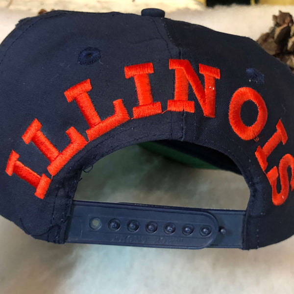 Vintage NCAA Illinois Fighting Illini Front Snow Snapback Hat